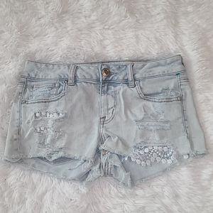 American Eagle | shortie distressed shorts | Sz 4